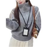 KANING Semi-Zipper Collar Loose Lazy Knitting Shirt 2026 Autumn And Winter New Design Sense Niche Hooded Sweater