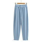 Spice Girl Purple Casual Swear Girl Ins Tide Spring And Autumn Broad Legs Loose Thin Jazz Sweatpants Small