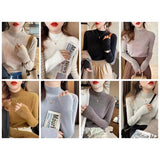 KANING Autumn And Winter New Semi-High-Collar Bottoming Shirt 2026 New Design Sense Lazi Wind Bottom Sweater Woman