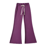 Pure-Style Hottie Summer Soft-Clum Comfortable Hanging Low-Rise Drag Trousers Trousers Sleeves Micro-Trumpets Casual Trousers