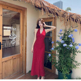 Pure Desire Sister In The Long Wave Dot Dress Women's Summer 2026 New Slimming Sexy Back Hanging Neck Dress