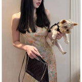 2026 Summer New Exquisite National Style Sling Dress Elegant Sleeveless Print Dress Thin One Dress