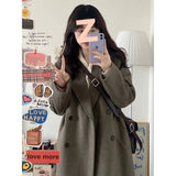 High-End Feeling Black Hair Coat Woman 2025 New Autumn And Winter Small In The Long-Term Coat Thicker