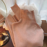 KANING Solid Color High-Collar Inside The Sweater Women 2026 Autumn And Winter New Soft-Creating Warm Bottom Knitted Shirt Women