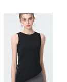 Casual Loose Bag Bag Hoodie Women's Summer Sports Running Fitness Yoga Suit Sleeveless T-Shirt Top