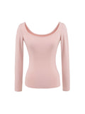 Hottie Long-Sleeved T-Shirt Girl Pure Lust Wind On The Shoulder Slim Top Inside The Bottom Blouse T-Shirt