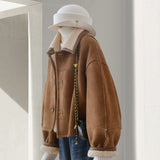 2026 New Two Sides Wearing A Curry Imitation Leather Jacket Women's Winter High-End Red Burst Lamb Wool Coat