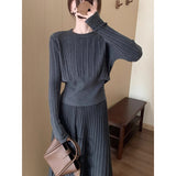 KANING Waist Design Thin Round Collar Knitted Bottom Shirt 2026 Autumn New Soft Glutinous Bottom Sweater
