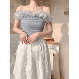 Sweet And Hottie Sexy Three-Dimensional Flowers Small Sling Vest Women Summer New Design Sense Slim Slimming Short Top