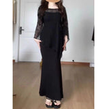 Large Size Women's Pear-Shaped Body With A Dress Summer Fat MM Cover Thin Temperament Dress Shirt Set