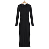 Spice Girls Autumn And Winter Bottom Grip Zip Hooded Long Sleeves To Keep Warm Waist Fishtail Skirt