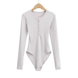 Hottie Wind Round Collar Button-Up T-Shirted Women's Summer Intrusion With Long-Sleeved T-Shirt