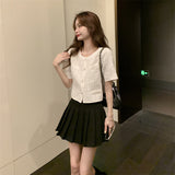 Summer Dress 2025 New Design Sense Niche Chic T Jack Top Female Trendy Fragrant Style Black Short Coat