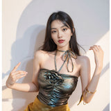 Sweet Babes Sexy Hanging Neck Sling Vest Women Summer New Design Sense Slimming Slimming Clothes