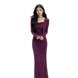 Style Of The Royal Sister Cardigan Sling Dress Two Sets Of Women's Dress 2025 New Summer Body-In-The-Fishtail Dress