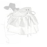 The Bow Strap Of The Hundred-Fold Skirt Spring And Autumn New Pure Babes A Word Thin Short Skirt Design Summer Half Skirt