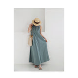 Summer New Design Feel Solid Color Loose Sleeveless Hanging Neck Leisure Vest Dress With Thin Belly