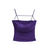 Sexy Folded Bra Pad Small Vest Women's New Elastic Sling Belt Short Top