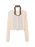 2026 Early Autumn New T-Shirt Long Sleeve Pure Desire To Hang The Design Of A Small Two-Piece Set Of Unique Top