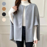 Export Lotte Loose Autumn And Winter Bat Sleeve Coat