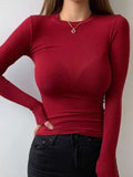 Hottie Slime Bottom Long-Sleeved T-Shirt Girl In Sexy Body Long Sleeve Bottom Top Woman