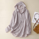 3 Color Into Hooded Sunscreen Long-Sleeved Air-Conditioning Shirt Coat Women Thin Loose 2026 Summer New Leisure Top