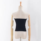 Hottie Three-Dimensional Fish Bone Girded Sleeveless Top Figure