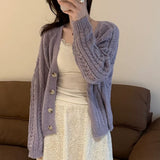 3.19 / New In Spring XUAN XIAO JIE Mahe Hair Reduction Knitted Cardigan Woman