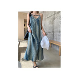 High-Grade Small Design Tie Dye Temperament Sling Dress Women's Summer Loose Lazy Wind Seaside Holiday Long Skirt