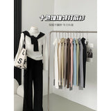 KANING Solid Color Pile Sweater Bottom Shirt 2026 Autumn And Winter New Sweet Wind Clear Pure Knitted Girl
