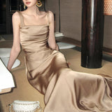 French-Style Fasting Dress Women 2026 Summer High-End Fold Design To Collect Waist Thin Dress