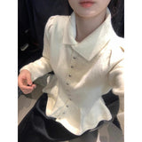 KANING Red Bright Silk Small Fragrant Wind Waist Sweater 2026 Spring New Lazy French Knitted Open Shirt