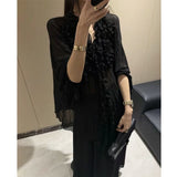 Small Lace Romantic French Suit Giant Slim Lazy 2026 Summer Cool Dress Loose Two-Piece Skirt