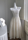 Hanging Neck Embroidered Dress Women 2025 Summer New Waist Temperament Small Design Long Dress