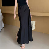 High-Rise Thin High-End Semi-Dress Girl Acetic And Vinegar-Sined Bread And Hips Long Dress 2025 Spring And Summer Hanging Skirt