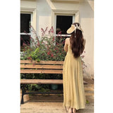 Southern Summer V-Necked Sling Dress Vacation Beach Dress 2026 Summer New High-Sense Skirt Tide