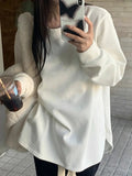 French-Style T-Shirt White Bottoming Shirt Women's Autumn And Winter Plus Thick Loose Lazy Wind To Catch Up With Long Sleeves
