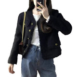 Black Small Scented Coat Woman 2026 Spring And Autumn New French High-End Sense Of Small Man Repair Short Top