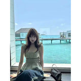 Solid Color Design Small Sling Vest Women's Summer Hottie Wind Repair Slimming Tops Thin Top