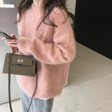 Grey Round-Neck Bottom Sweater Women 2025 Autumn And Winter New Korean Version Of Loose Lazy Wind Thick Knitted Shirt Tide