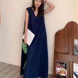 2026 Spring/Summer Sleeveless Vestal Dress New Pocket Black Vintage Dress