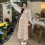 [Spring Day Flower] Broken Flower Hanging Dress Woman 2025 New Lace Splicing French Dress
