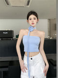 French High-End Sweet Wind Tectar Small Vest Women Summer New Design Feel Shoulder Short Outside Wear Tide
