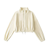 Autumn And Winter Olympic Grain Velvet Warm Sports Coat Women's Thick Loose Standing Collars Thin Comfortable Sweater