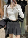 Purely Sexy Hottie Style Blo Dress Autumn And Winter Short Polo Collar Slimming Inside The Long-Sleeved T-Shirt Top
