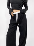 Spice Girls Autumn Rope Straight Trousers Loose Leisure Broad Leg Trousers Thin Trousers Thin Trousers