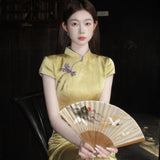 New Chinese Style [Luzhou Moon] Noble Temperament Cheongsam Dress To Restore The Ancient Money Thin 2025 Summer