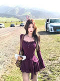 Sensing Lace Splicing Slinging Dress Women's Summer 2025 New Early And Early Autumn Small Waist Short Skirt