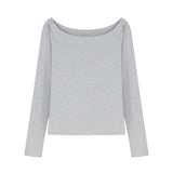 Zhang Jingyi Star With The Same Oblique Shoulder Short-Sleeved Female Open-Shoulder T-Shirt Summer Pure Hot Girl Loose Black Shoulder