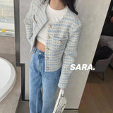 2026 Spring And Autumn New Fashion Small Scented Short Coat Women's Heavy Industry High-Sense Sensing Commuter Long Sleeve Blouse